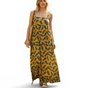 MODCLOTH Pineapple Print Maxi Dress